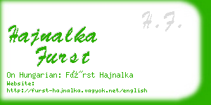 hajnalka furst business card